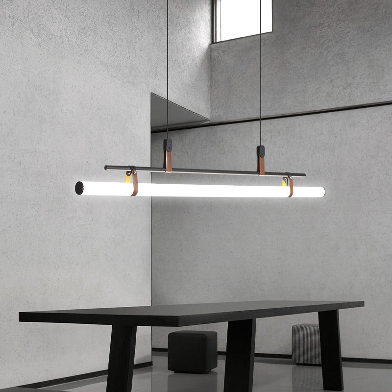 Inari Modern Linear Metal Pendant Light,Black/Gold - Neutralighting