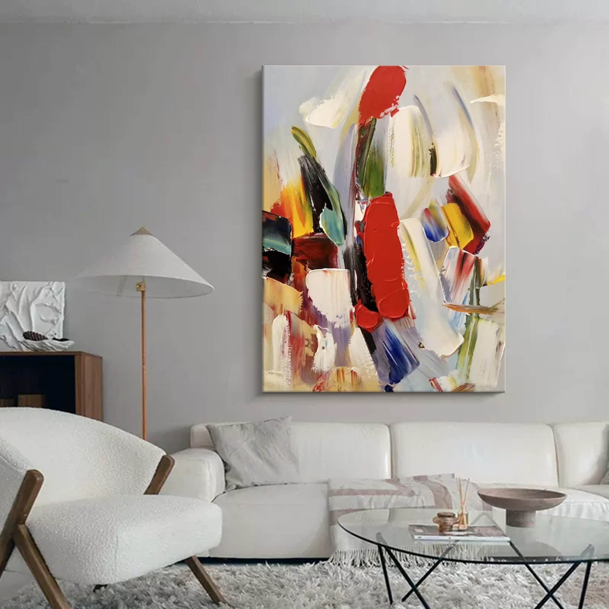 Abstract Canvas Art AB098 - Neutralighting