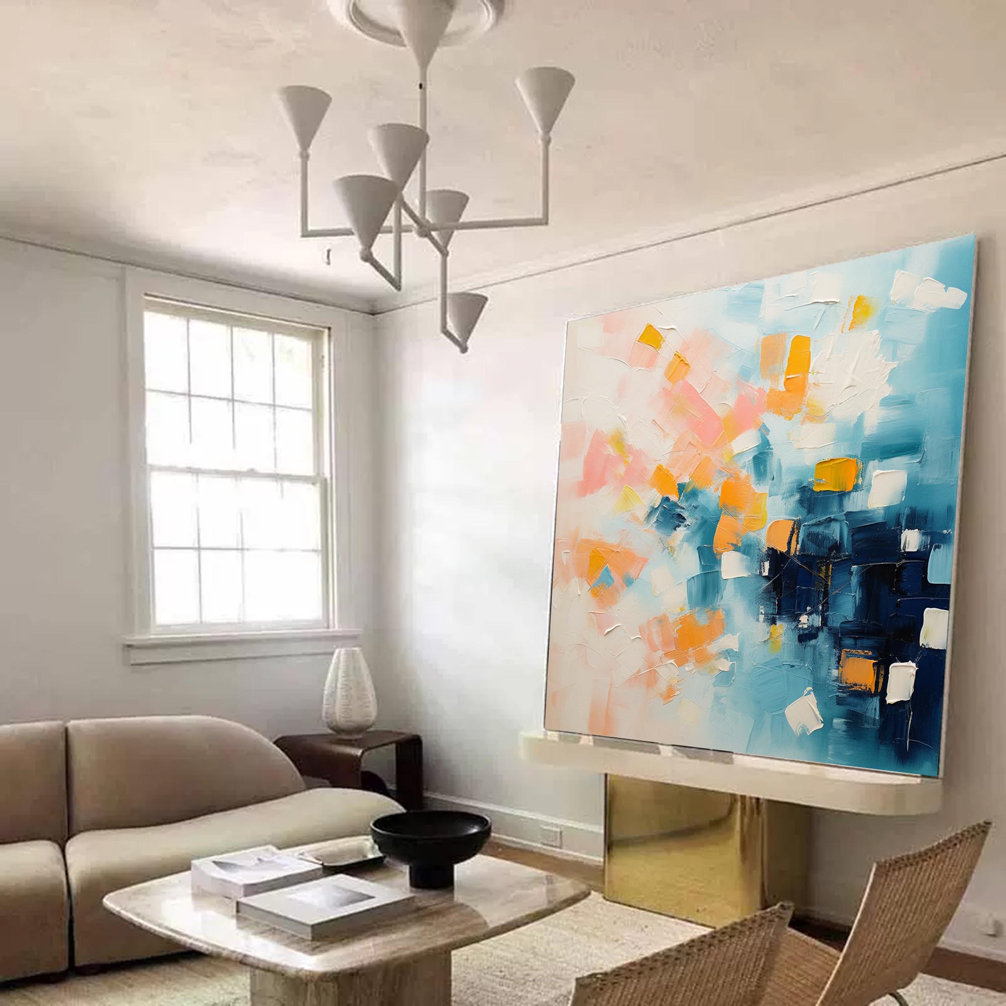 Abstract Canvas Art AB226 - Neutralighting