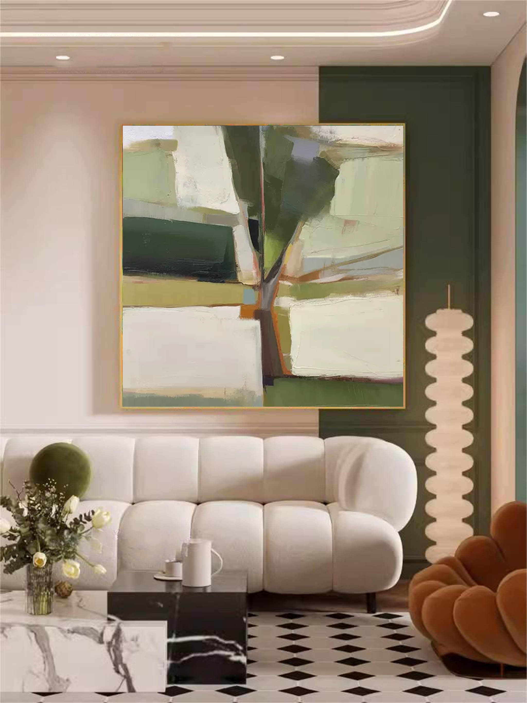 Abstract Canvas Art AB299 - Neutralighting