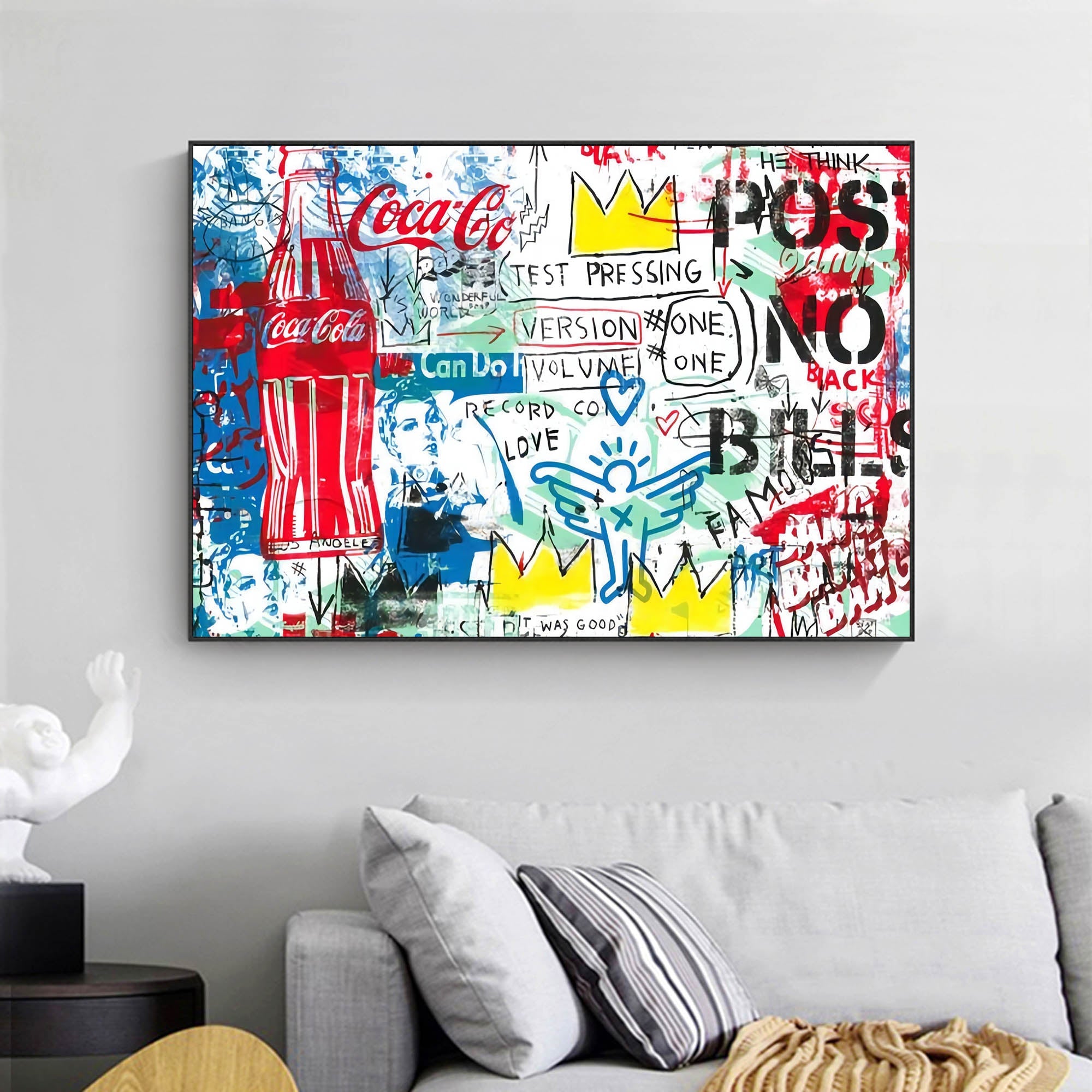 Wall Art Abstract Graffiti Vibrant Hand Drawn