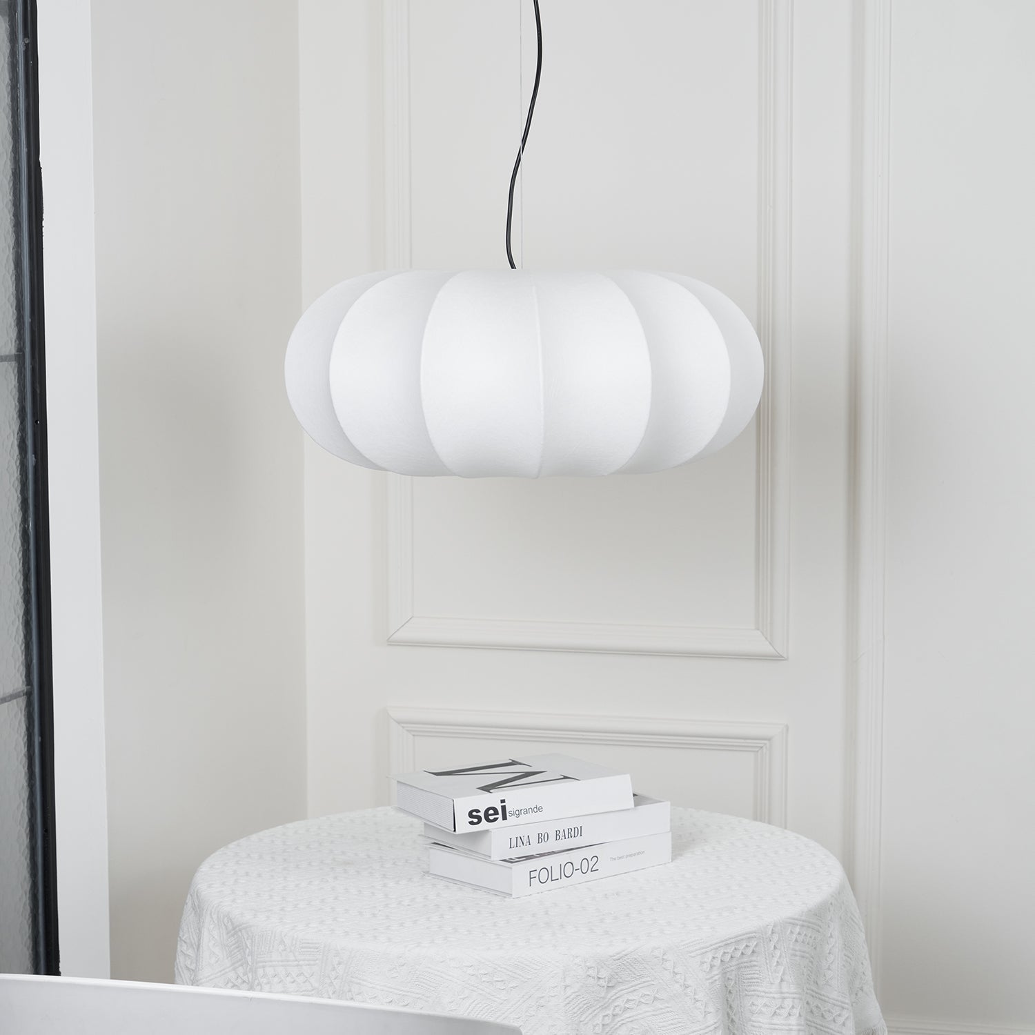 Kiyo Pumpkin Pendant Light Silk - Neutralighting