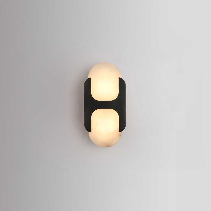 Ulthaora Double Globe Alabaster Wall Light
