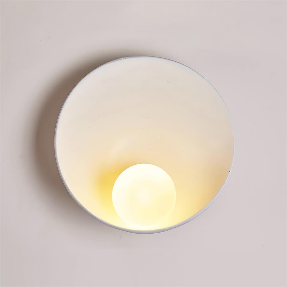 Wall Light Resin Cup Shade Metal Accent Minimalist Cozy - Neutralighting