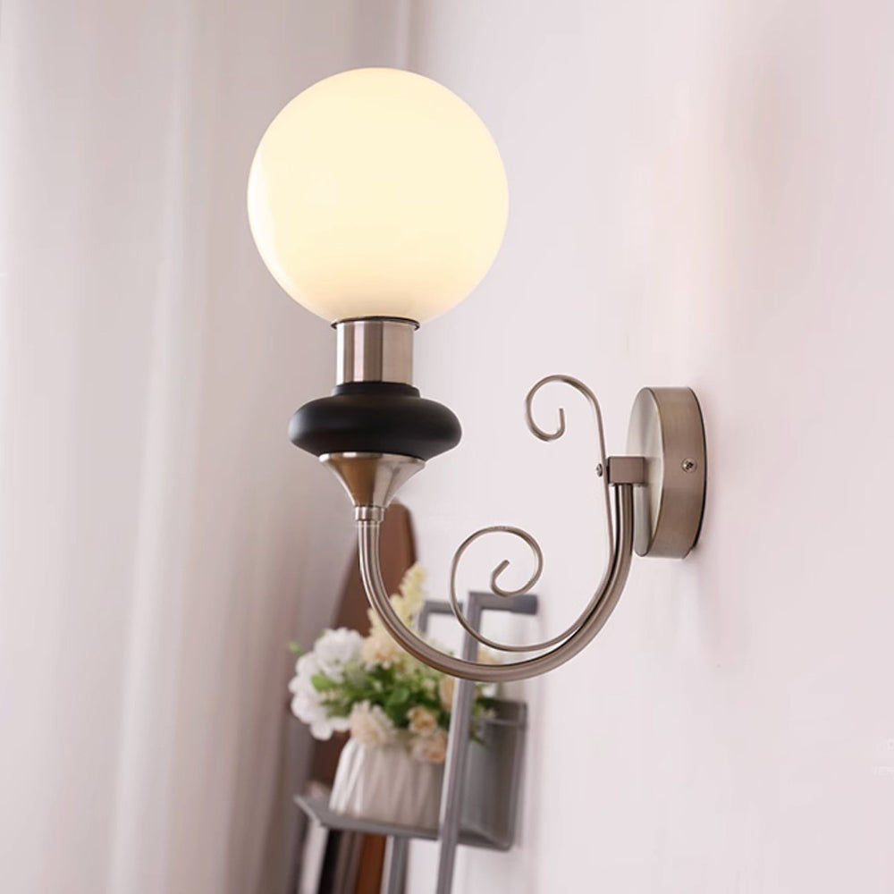 Valentina Vintage Metal Glass Indoor Wall Lamp Bedroom Living Room - Neutralighting