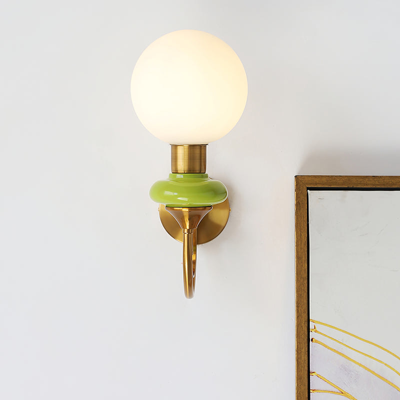 Valentina Vintage Metal Glass Indoor Wall Lamp Bedroom Living Room - Neutralighting