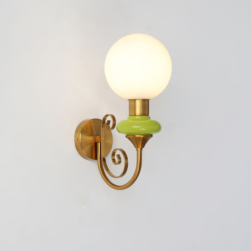 Valentina Vintage Metal Glass Indoor Wall Lamp Bedroom Living Room - Neutralighting