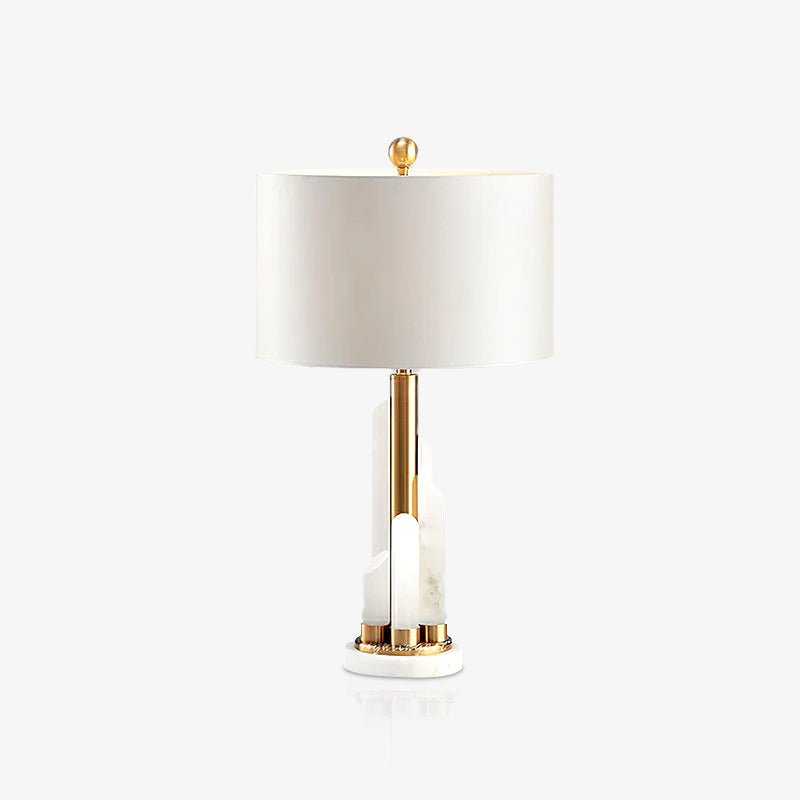 Olvenor Cylindrical Alabaster Table Lamp - Neutralighting