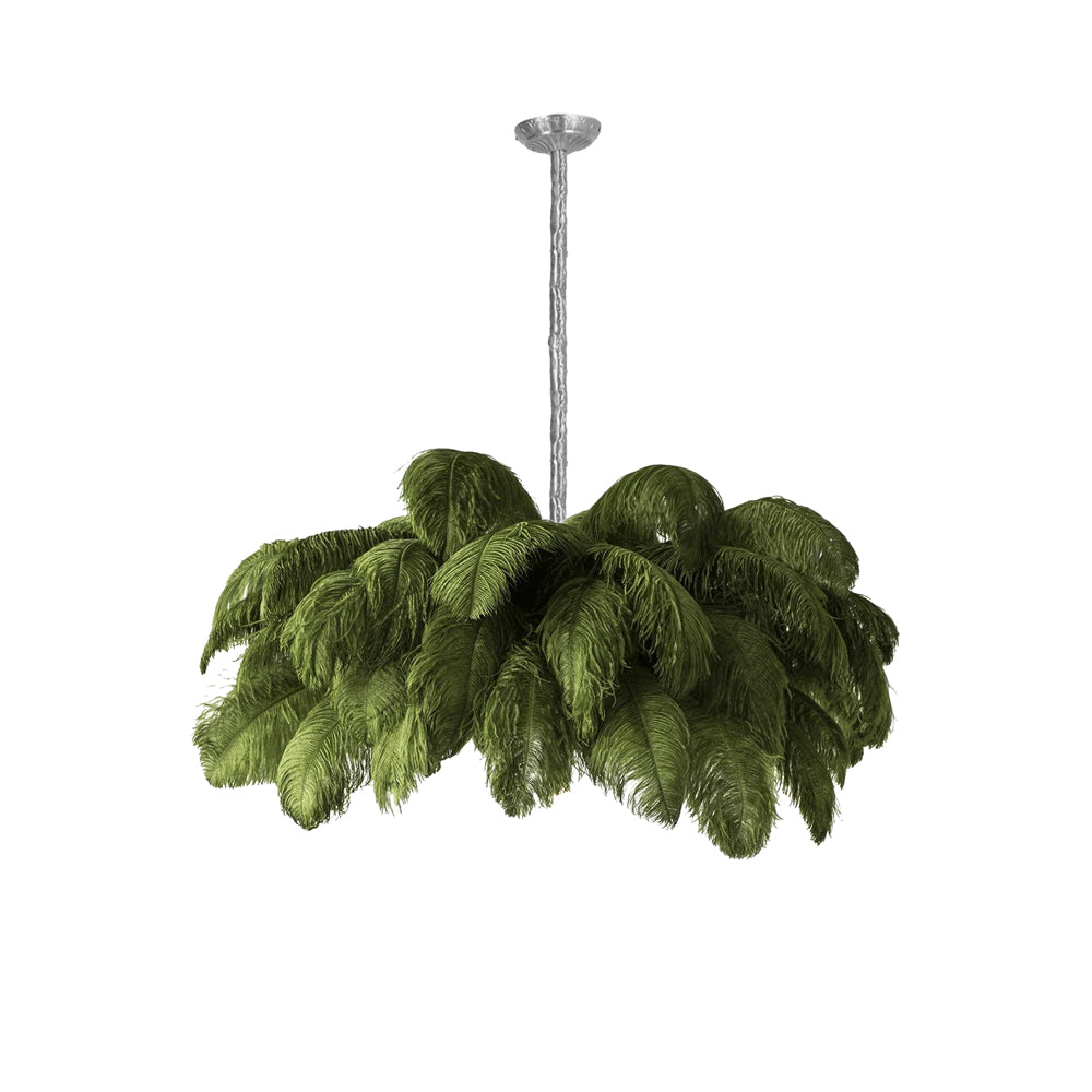 Ostrich Feather Chandelier - Blowlighting