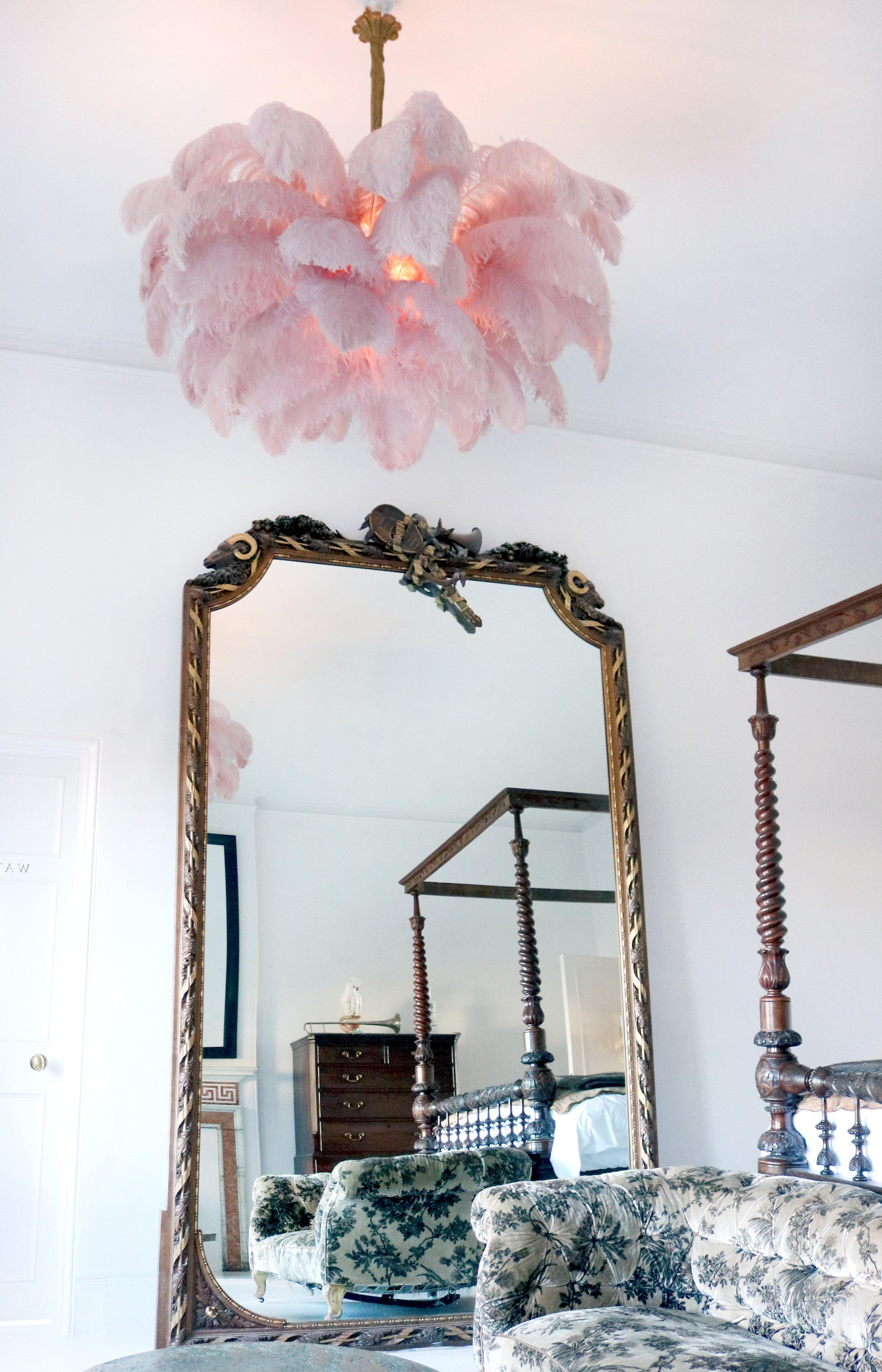 Ostrich Feather Chandelier - Blowlighting