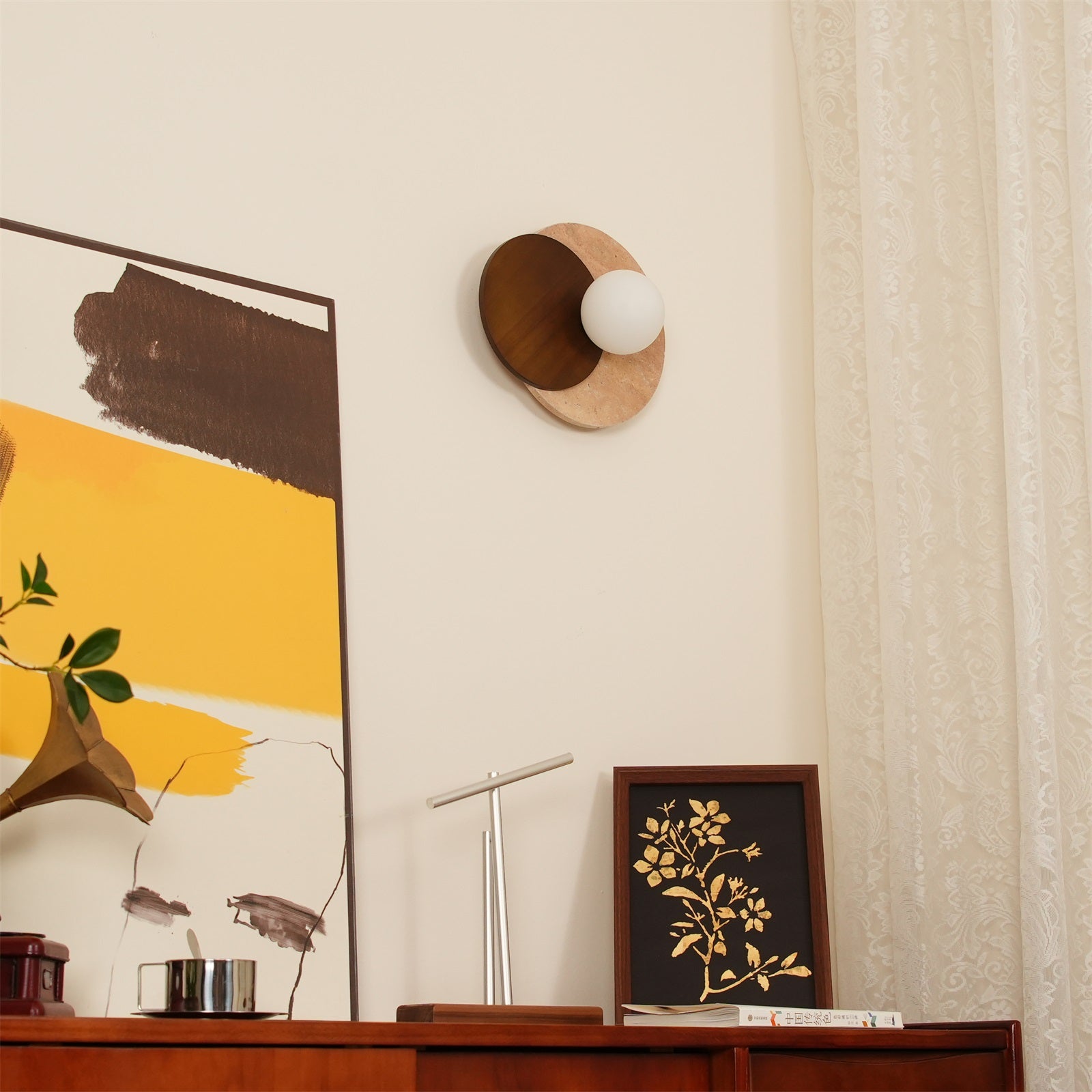 Ritta Wall Lamp Overlapping Travertine - Neutralighting