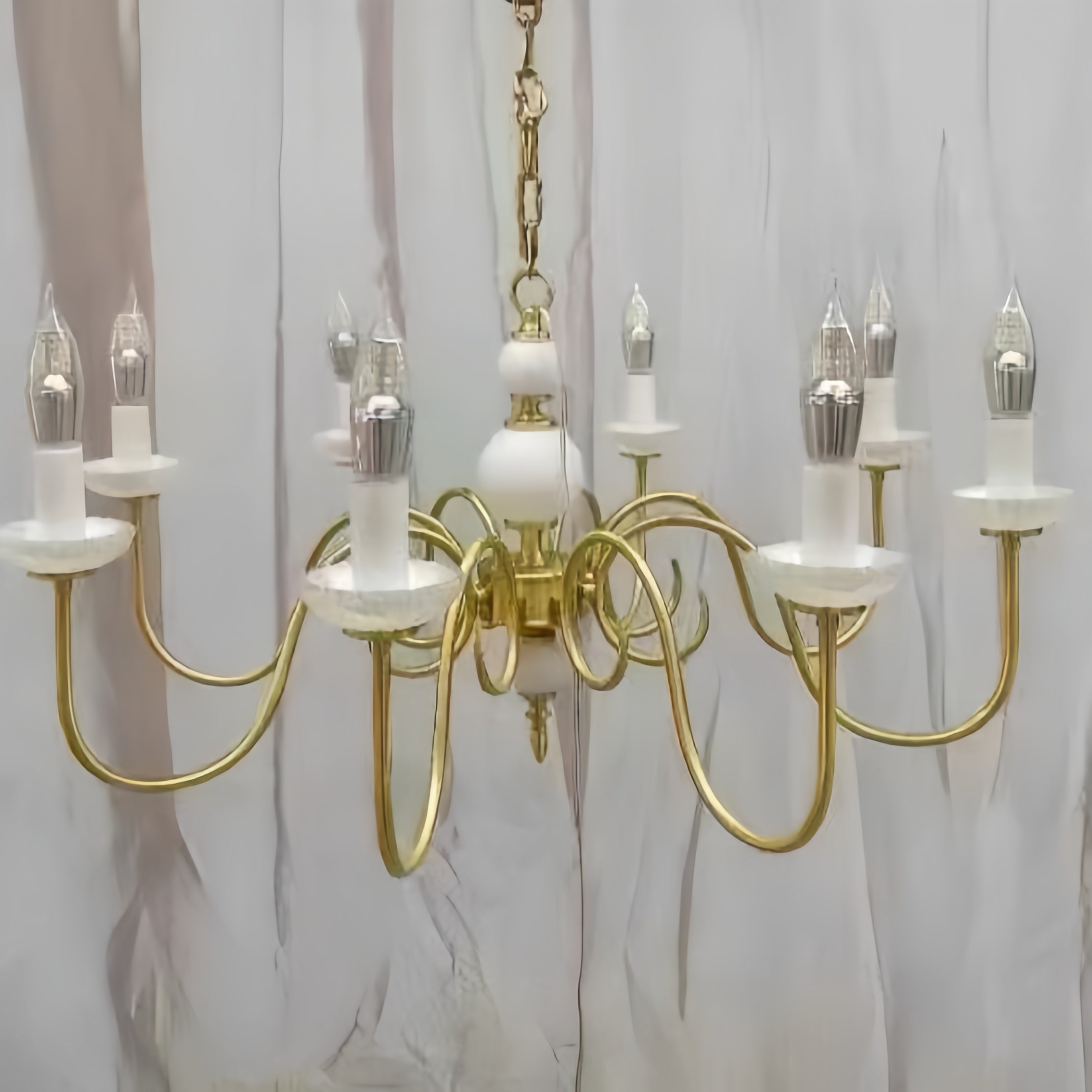Silva Vintage LED Candle Chandelier Ceramic Bedroom - Neutralighting