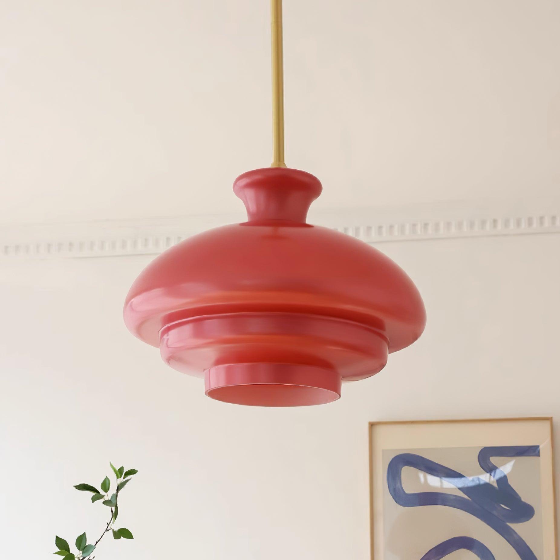 Pendant Lamp Layered Glass Dome Retro Silhouette Warm Ambient Glow - Neutralighting