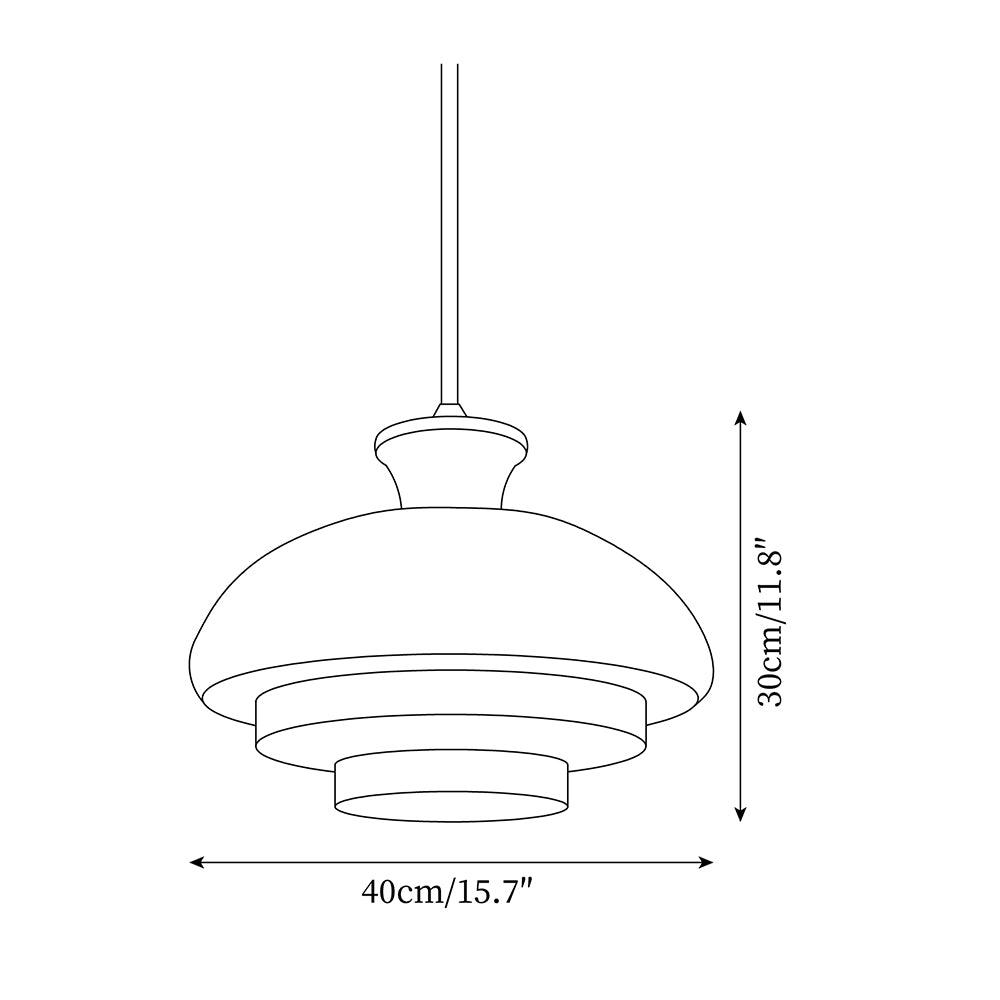 Pendant Lamp Layered Glass Dome Retro Silhouette Warm Ambient Glow - Neutralighting