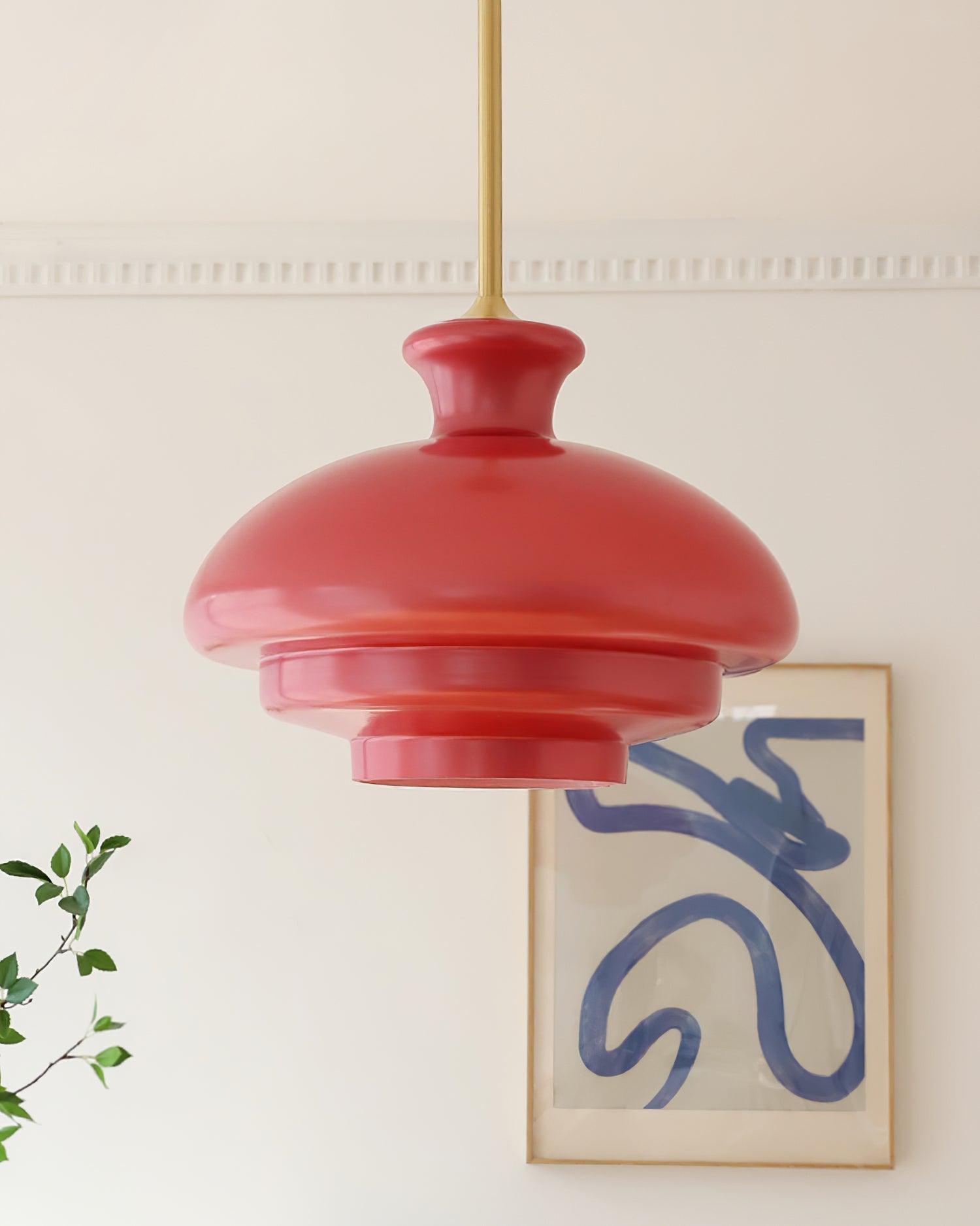 Pendant Lamp Layered Glass Dome Retro Silhouette Warm Ambient Glow - Neutralighting