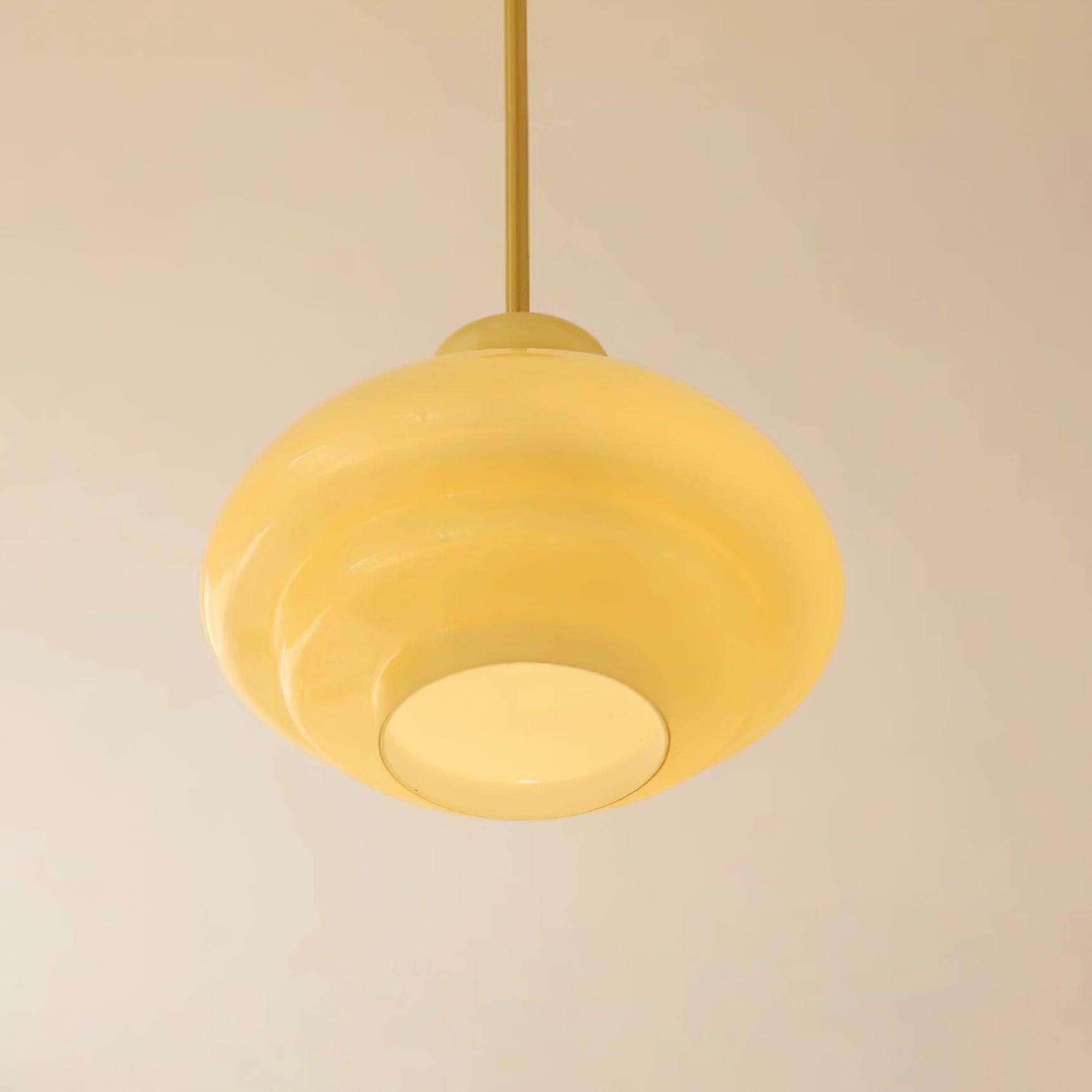 Pendant Lamp Layered Glass Dome Retro Silhouette Warm Ambient Glow - Neutralighting