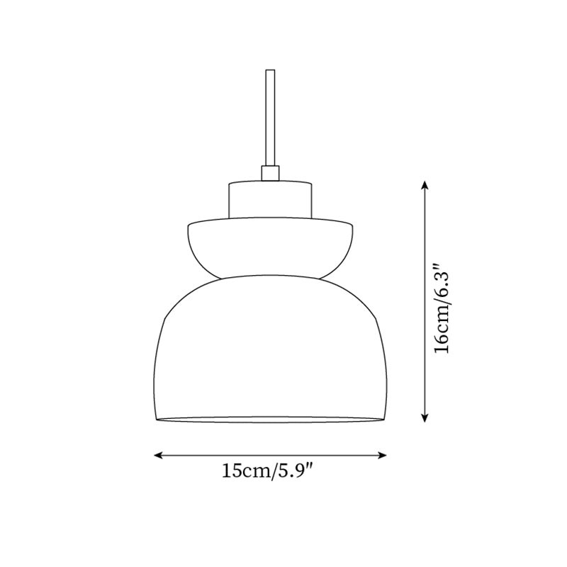 Ritta Travertine Dome Glass Pendant Light - Neutralighting