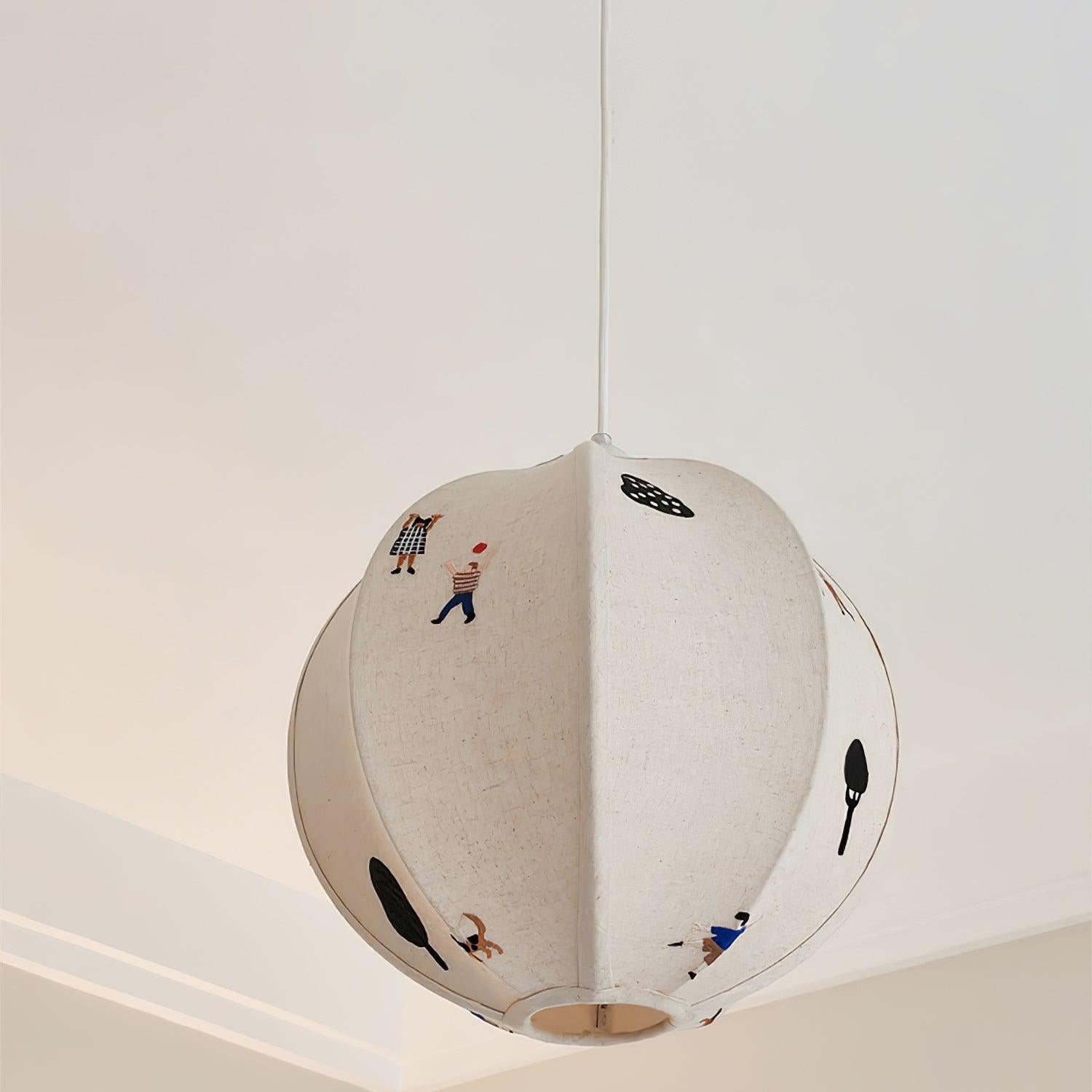 Elva Pendant Light Paper Ball Drawing - Neutralighting