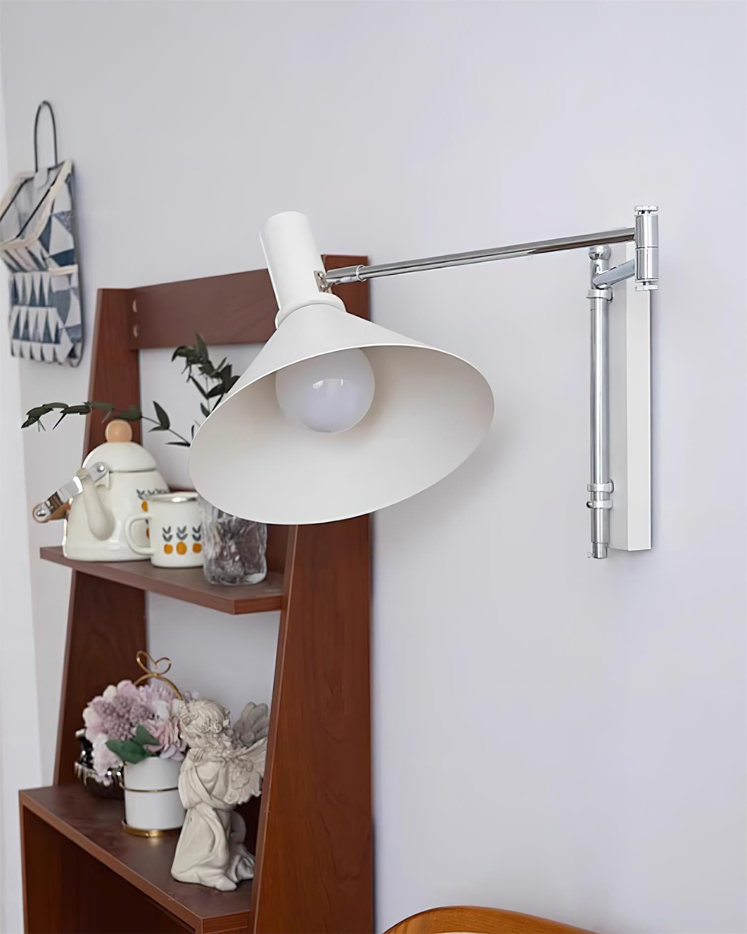 Wall Lamp Modern Adjustable Metal Arm Red Shade Reading Light - Neutralighting