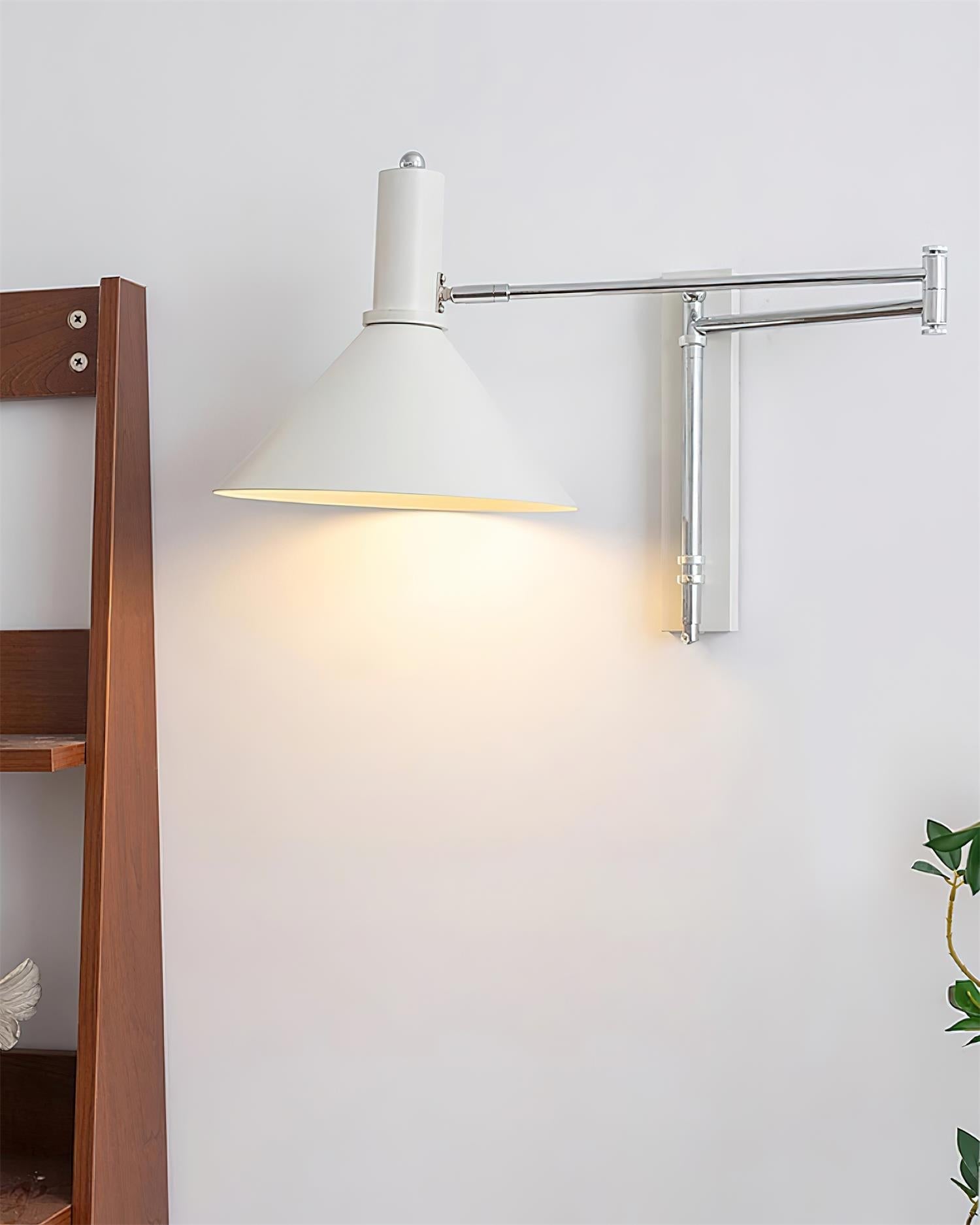 Wall Lamp Modern Adjustable Metal Arm Red Shade Reading Light - Neutralighting