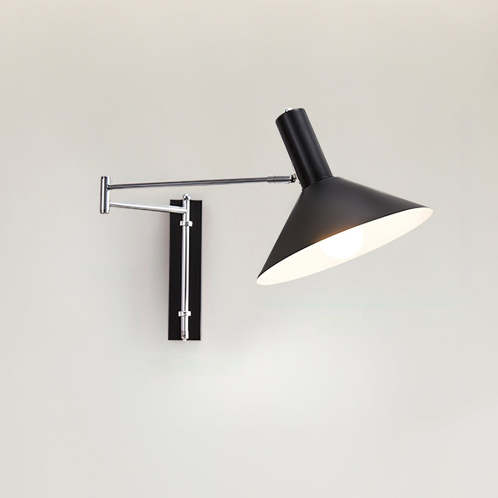 Wall Lamp Modern Adjustable Metal Arm Red Shade Reading Light - Neutralighting
