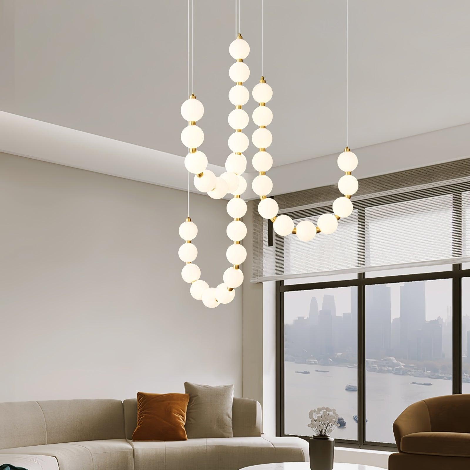 Pearl Modernl Glass Chandelier - Blowlighting