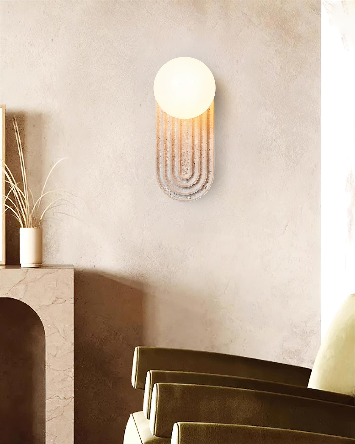 Pebivo Travertine Wall Lamp - Neutralighting