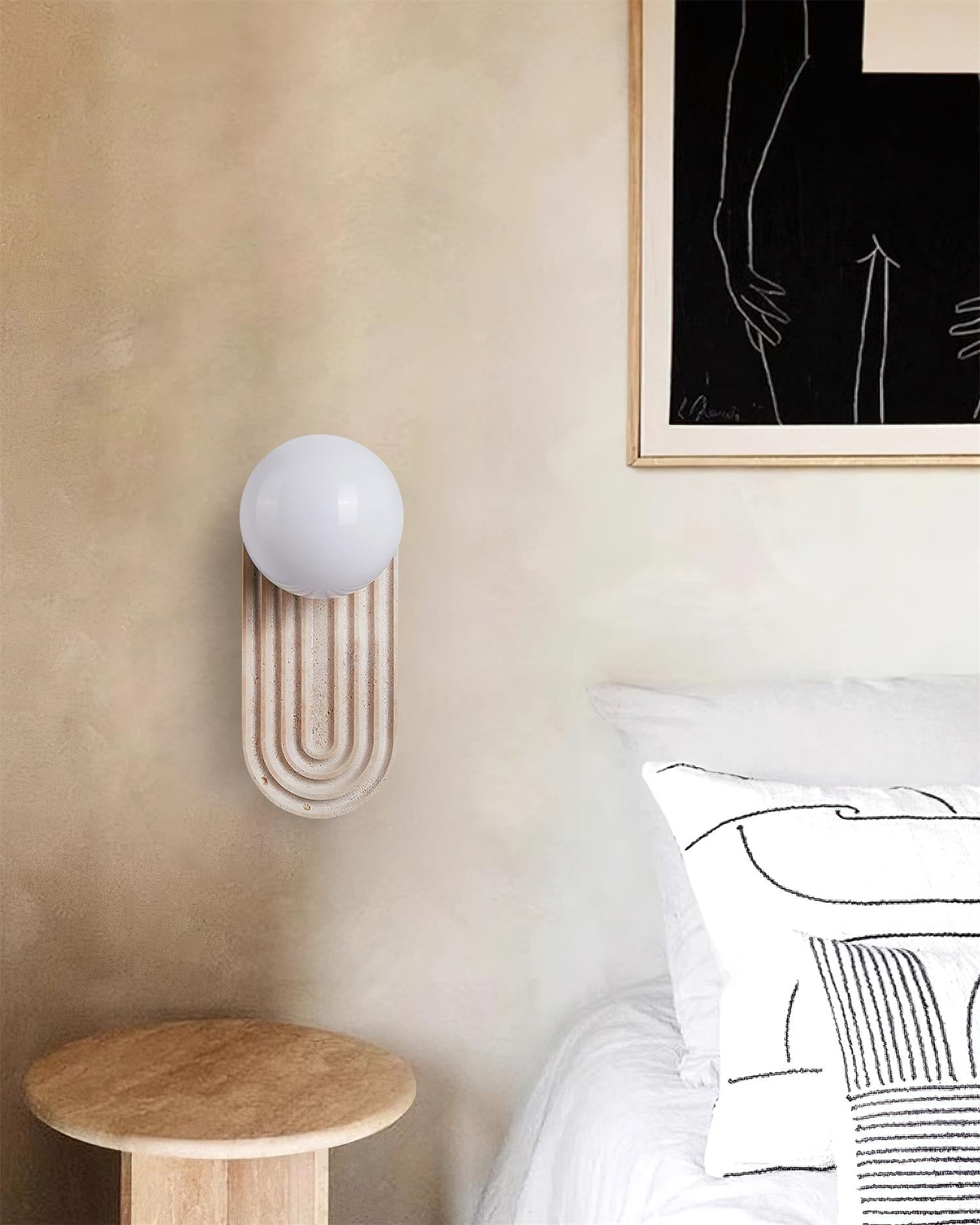 Pebivo Travertine Wall Lamp - Neutralighting