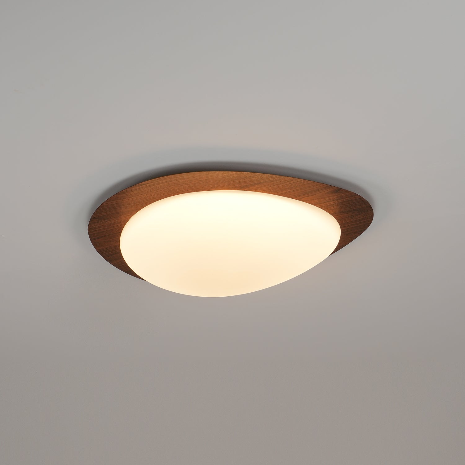 Quisti Pebble Walnut Ceiling Light - Neutralighting