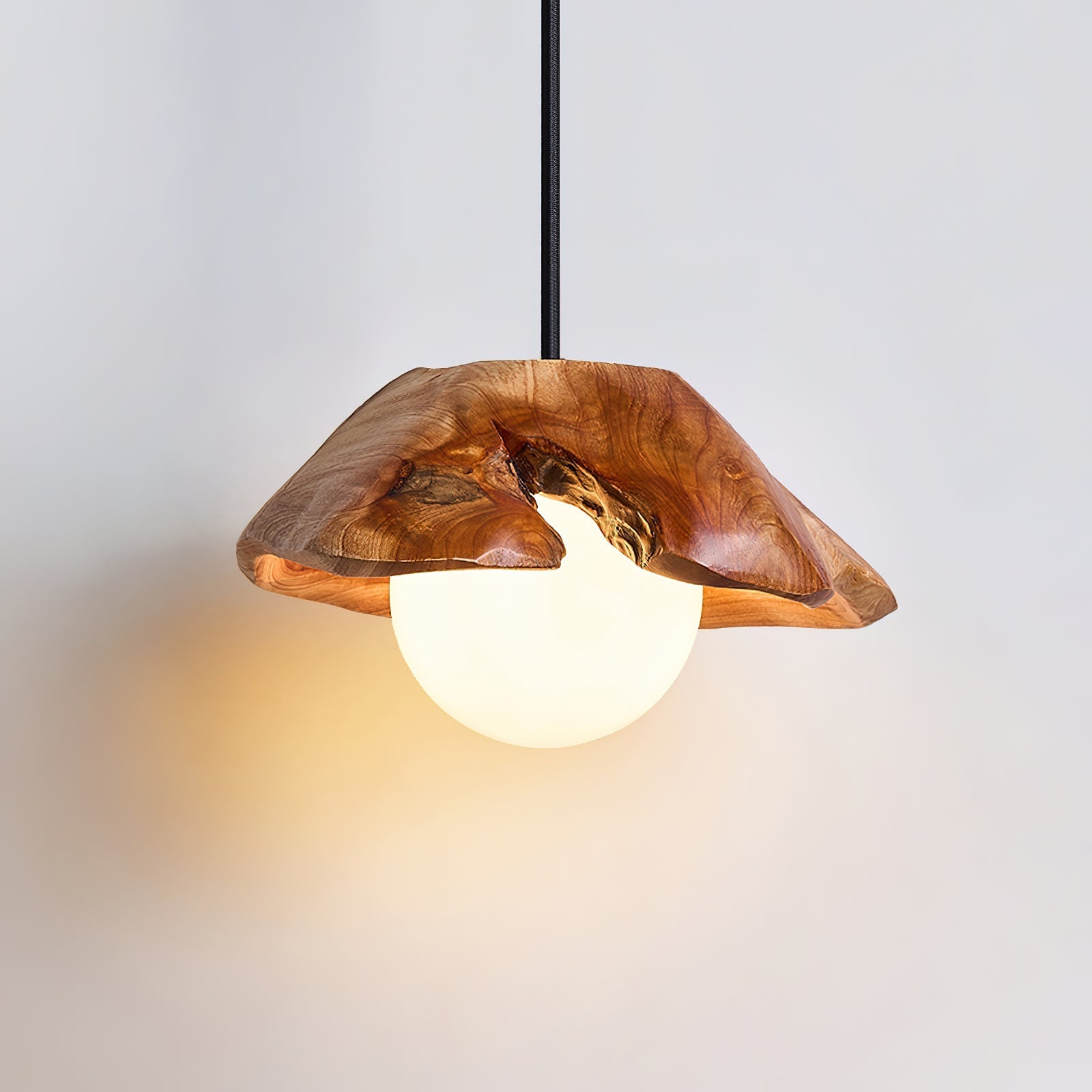 Tiffany Sculptural Wood Canopy Pendant Light - Neutralighting