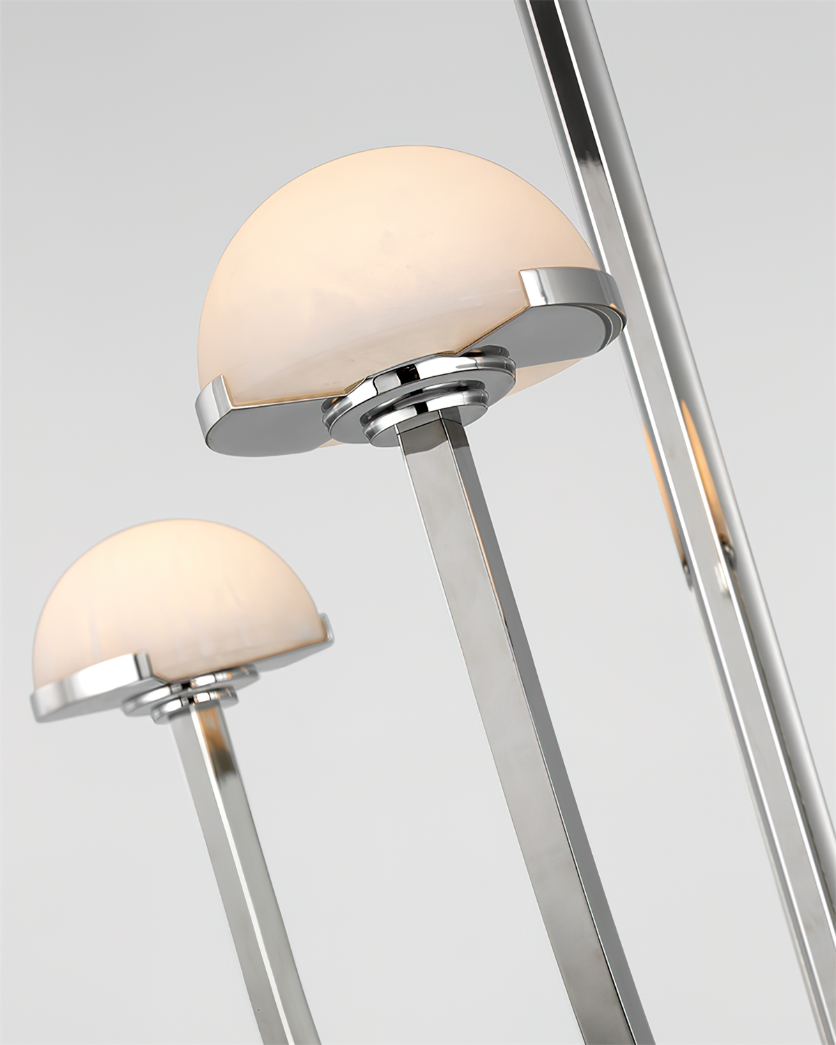 Pedra Chandelier Alabaster Minimalist Arc Geometry - Neutralighting