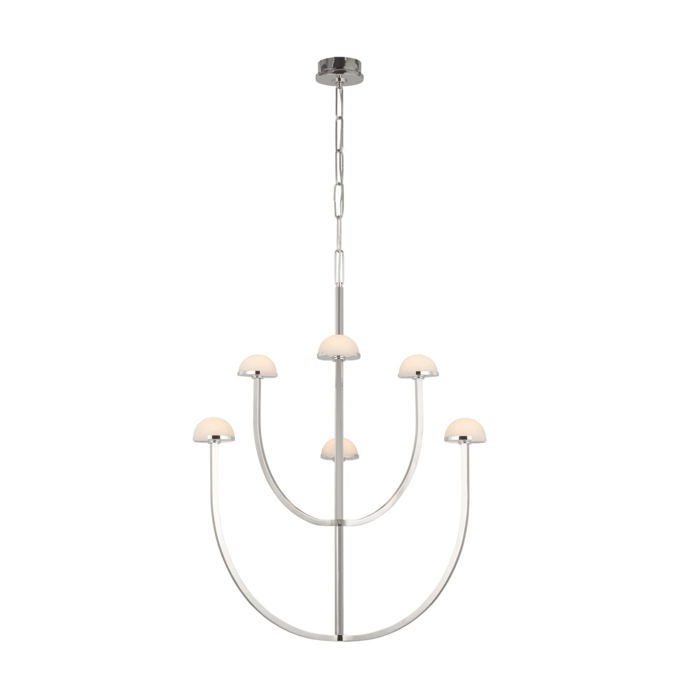 Pedra Chandelier Alabaster Minimalist Arc Geometry - Neutralighting