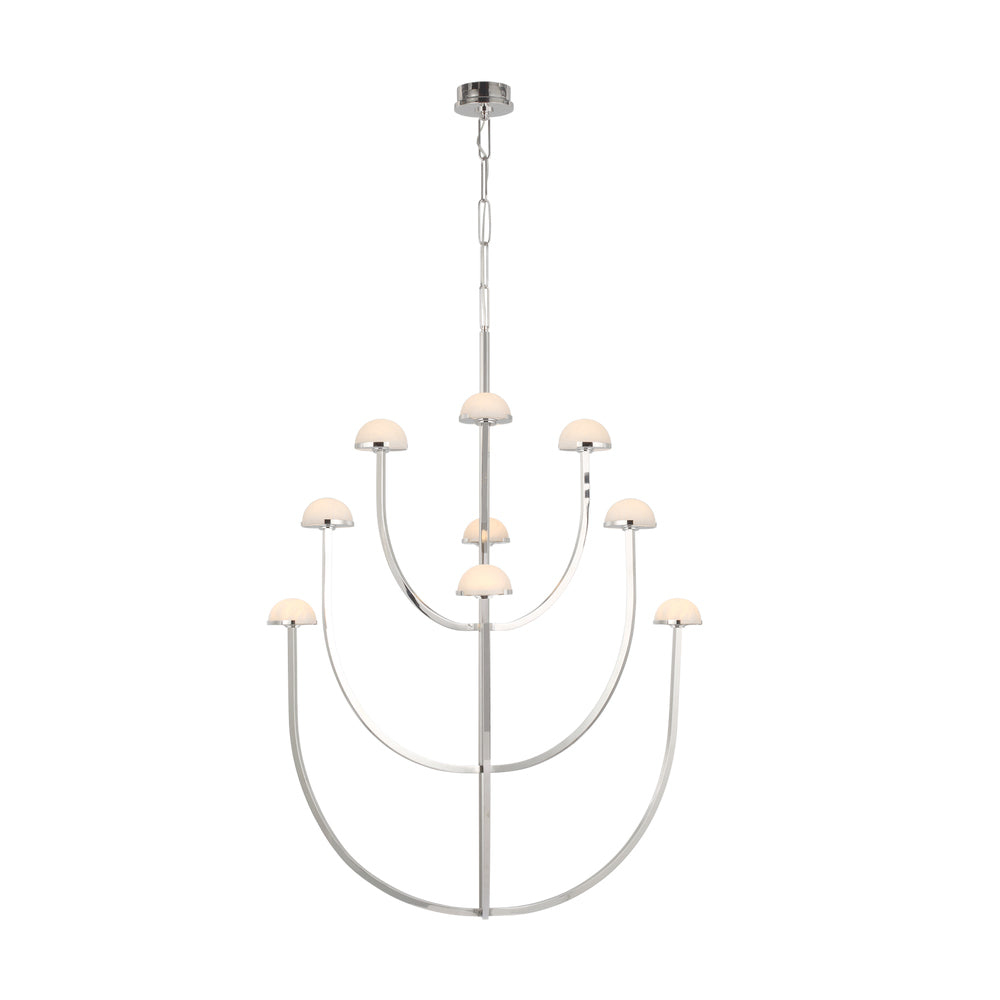 Pedra Chandelier Alabaster Minimalist Arc Geometry - Neutralighting