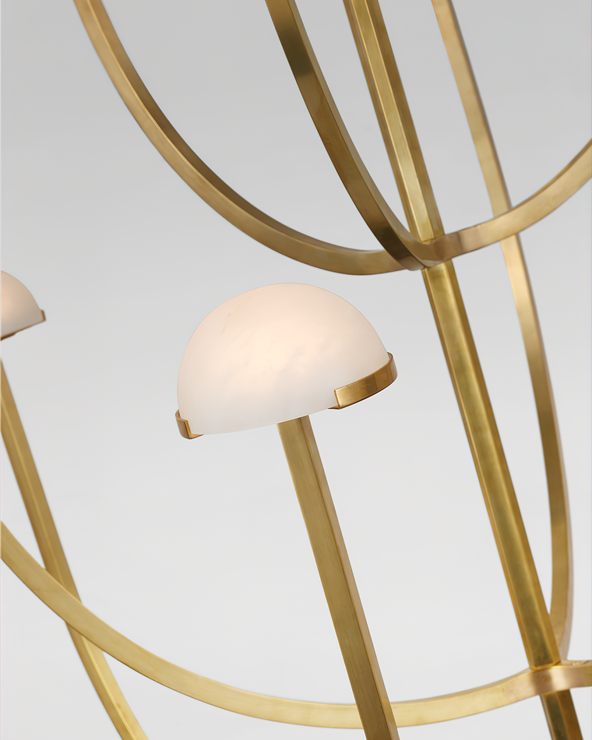 Pedra Chandelier Alabaster Minimalist Arc Geometry - Neutralighting