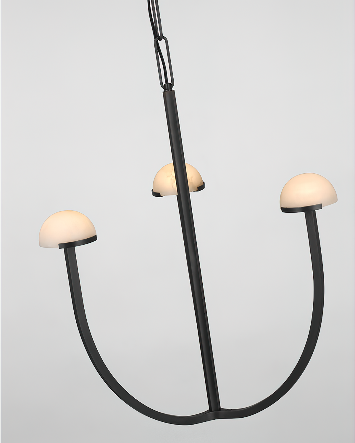 Pedra Chandelier Alabaster Minimalist Arc Geometry - Neutralighting