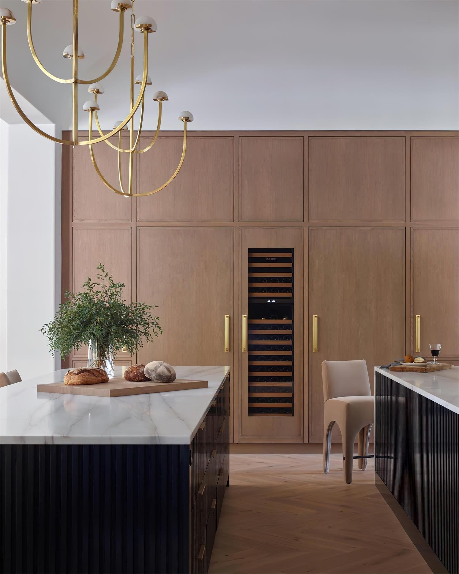 Pedra Chandelier Alabaster Minimalist Arc Geometry - Neutralighting