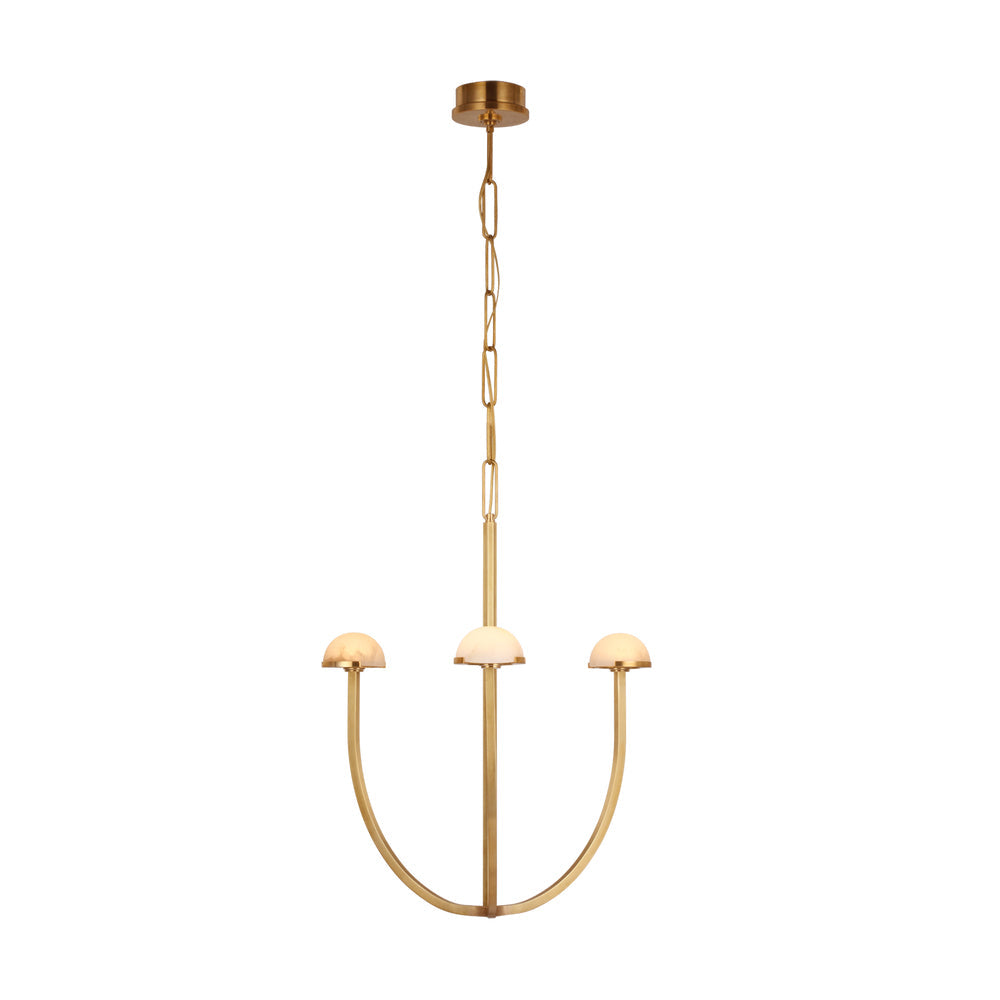 Pedra Chandelier Alabaster Minimalist Arc Geometry - Neutralighting