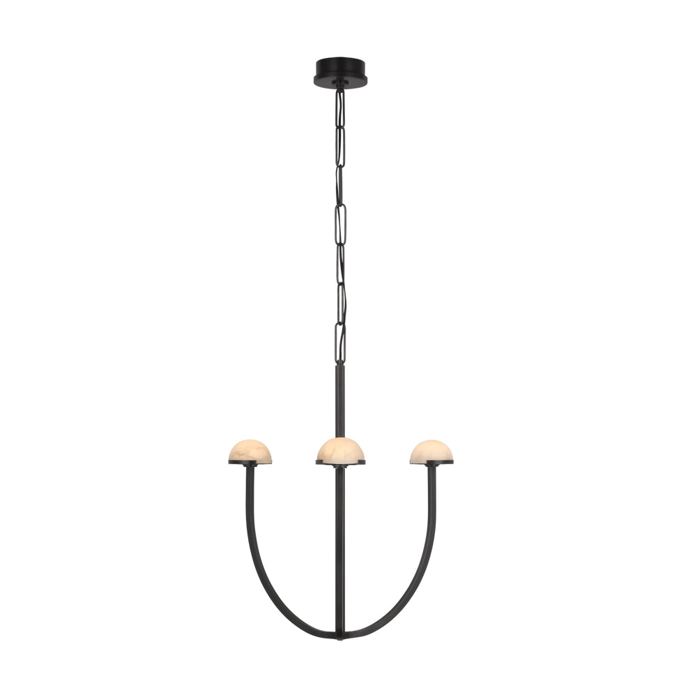 Pedra Chandelier Alabaster Minimalist Arc Geometry - Neutralighting