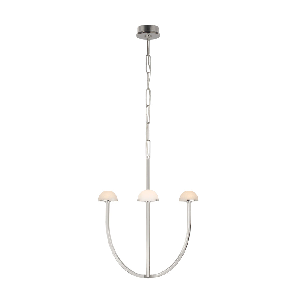 Pedra Chandelier Alabaster Minimalist Arc Geometry - Neutralighting