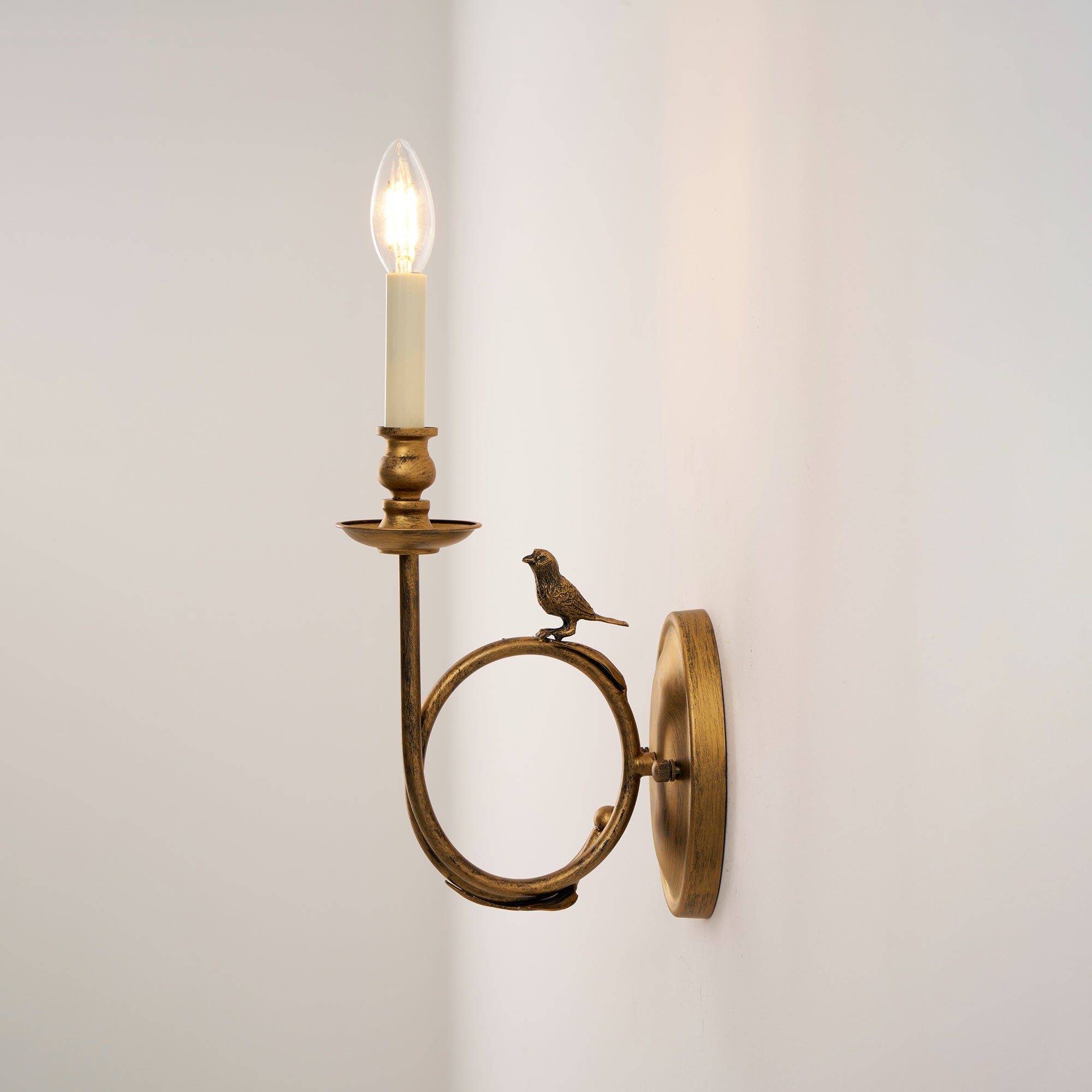Amelo Vintage Bird Indoor Wall Sconce - Neutralighting