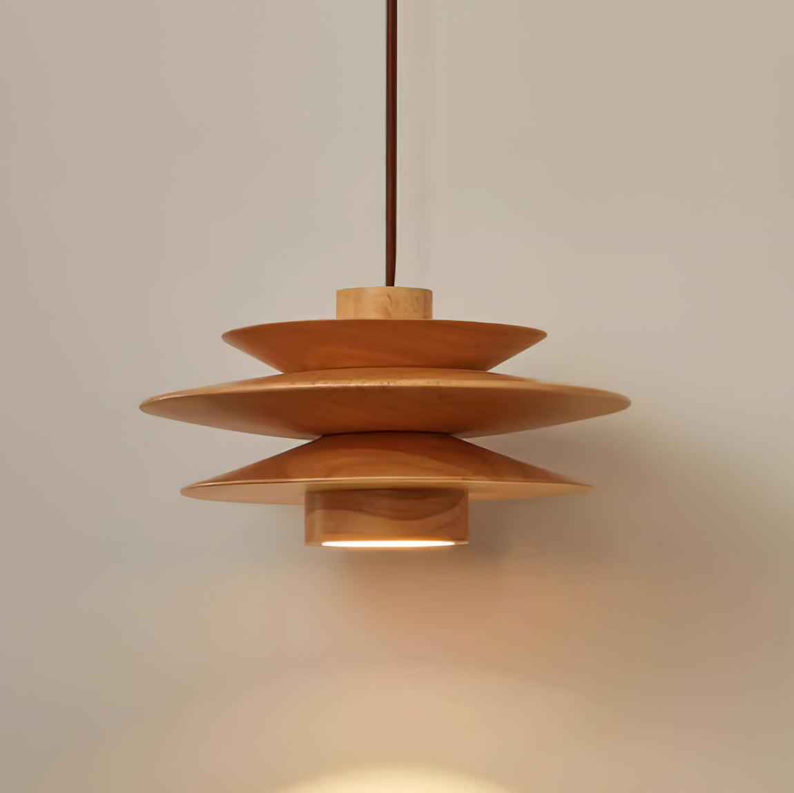 Axis Mid Century Walnut Pendant Light - Neutralighting