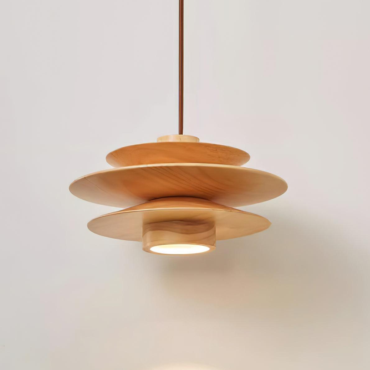 Axis Mid Century Walnut Pendant Light - Neutralighting