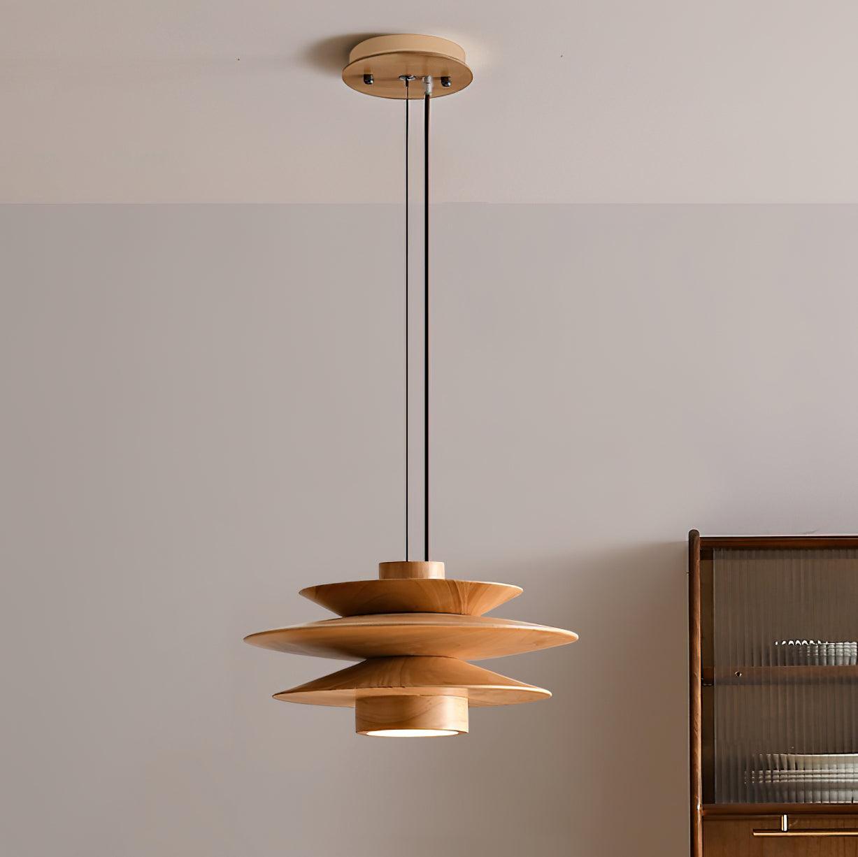 Axis Mid Century Walnut Pendant Light - Neutralighting