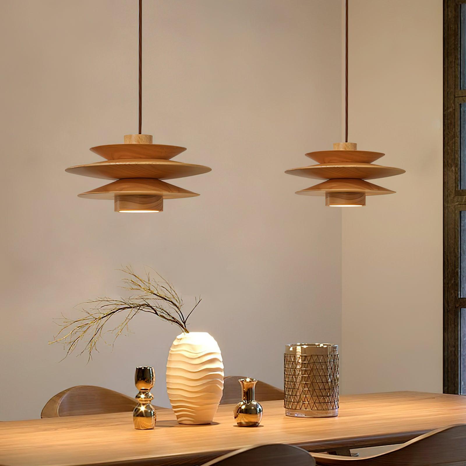 Axis Mid Century Walnut Pendant Light - Neutralighting
