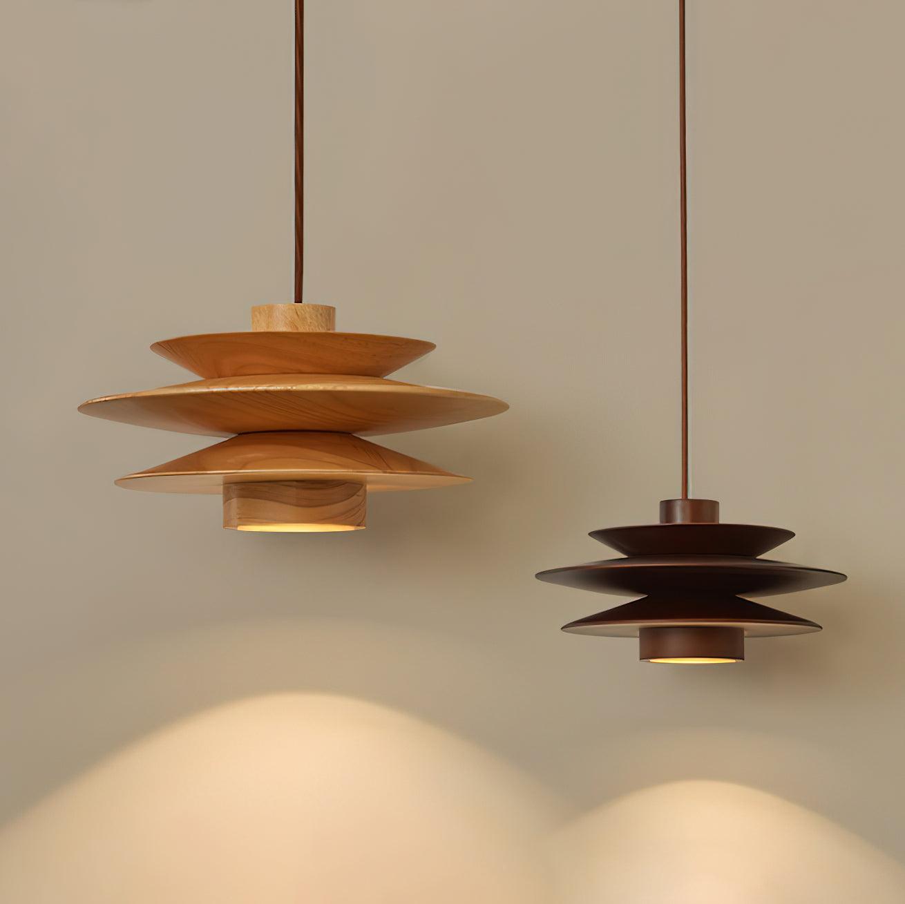 Axis Mid Century Walnut Pendant Light - Neutralighting
