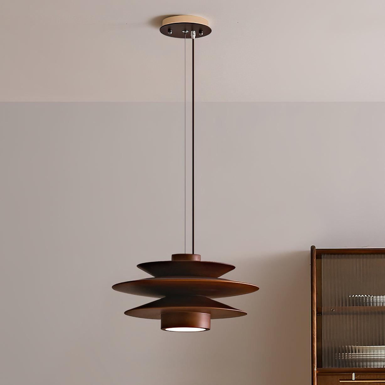 Axis Mid Century Walnut Pendant Light - Neutralighting