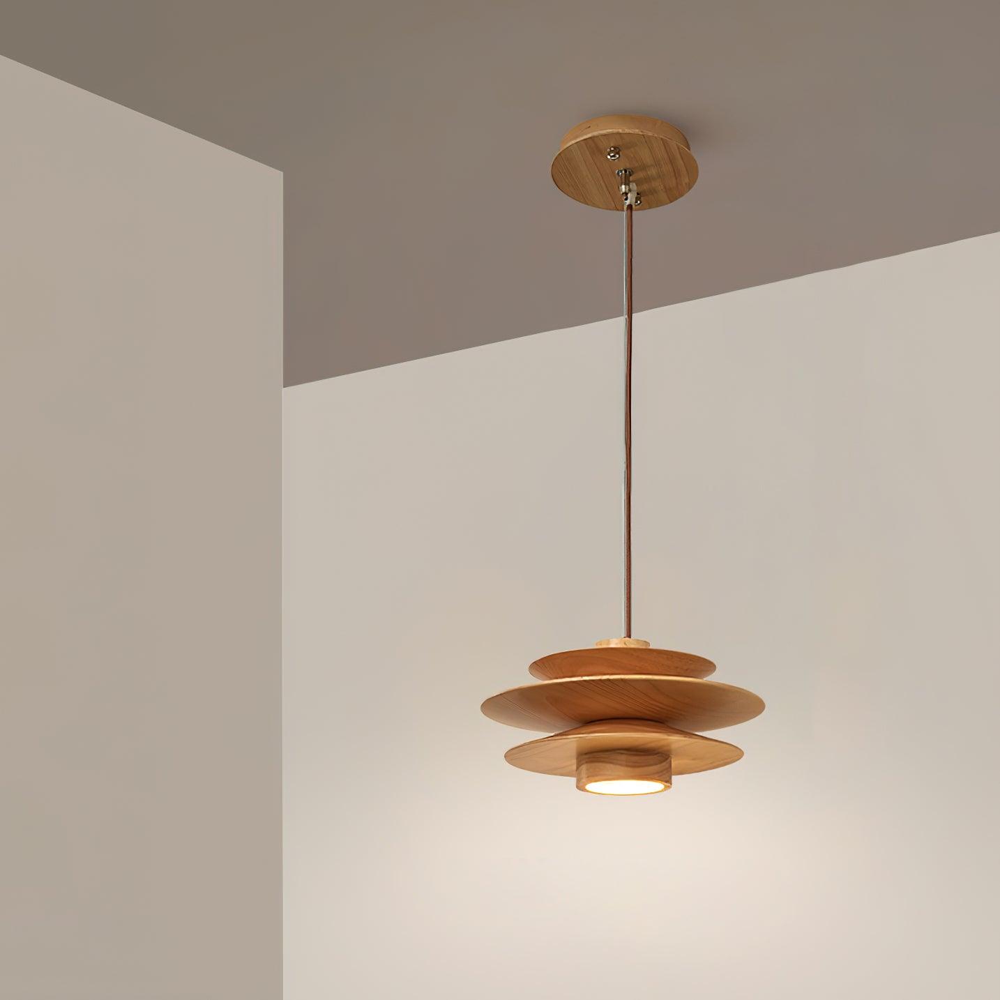 Axis Mid Century Walnut Pendant Light - Neutralighting