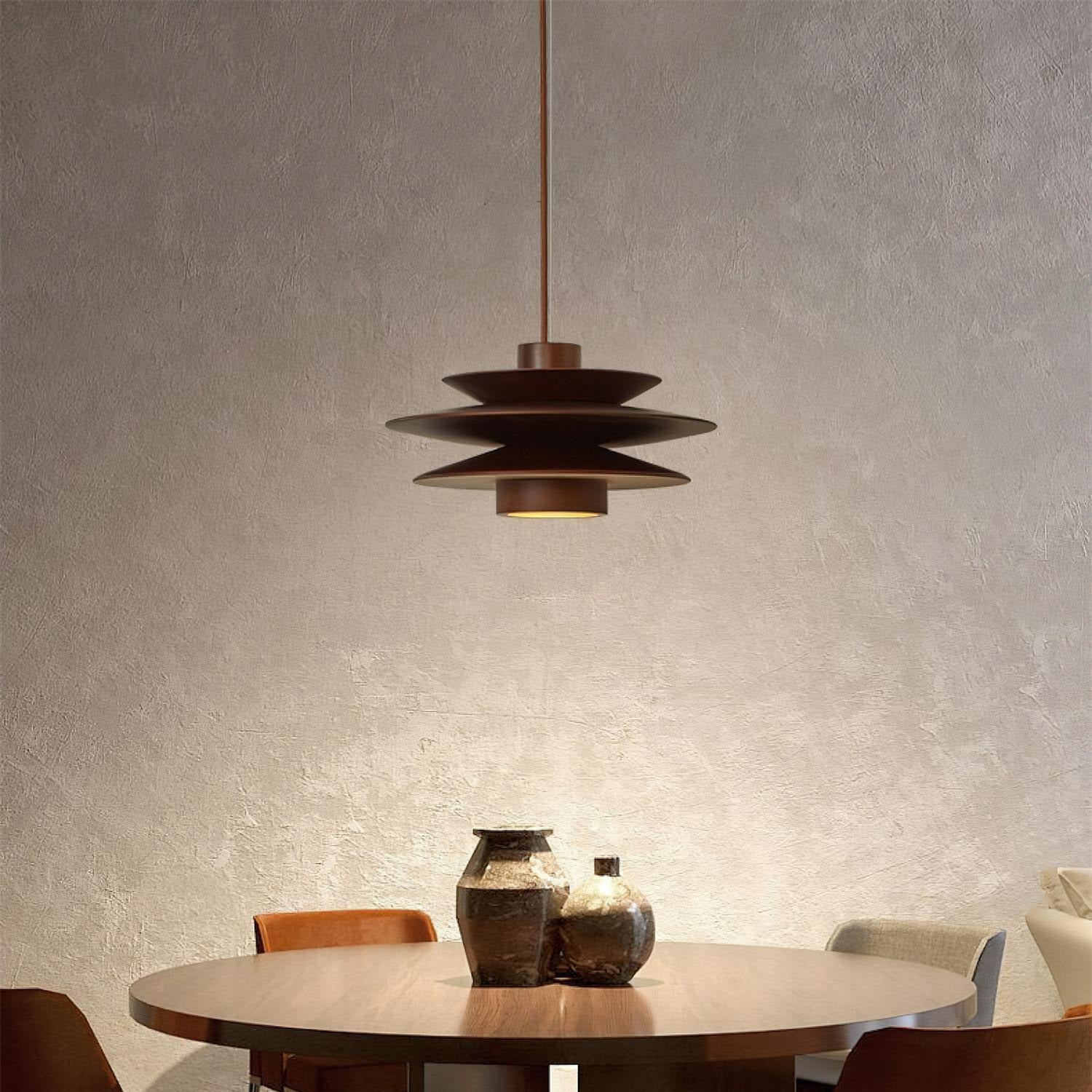 Axis Mid Century Walnut Pendant Light - Neutralighting