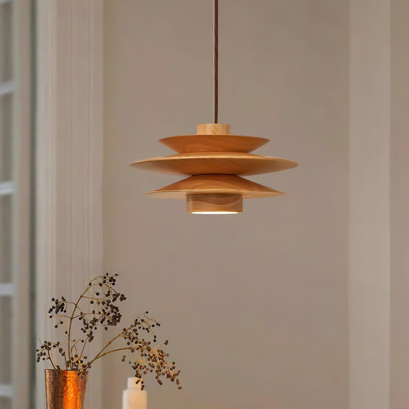 Axis Mid Century Walnut Pendant Light - Neutralighting