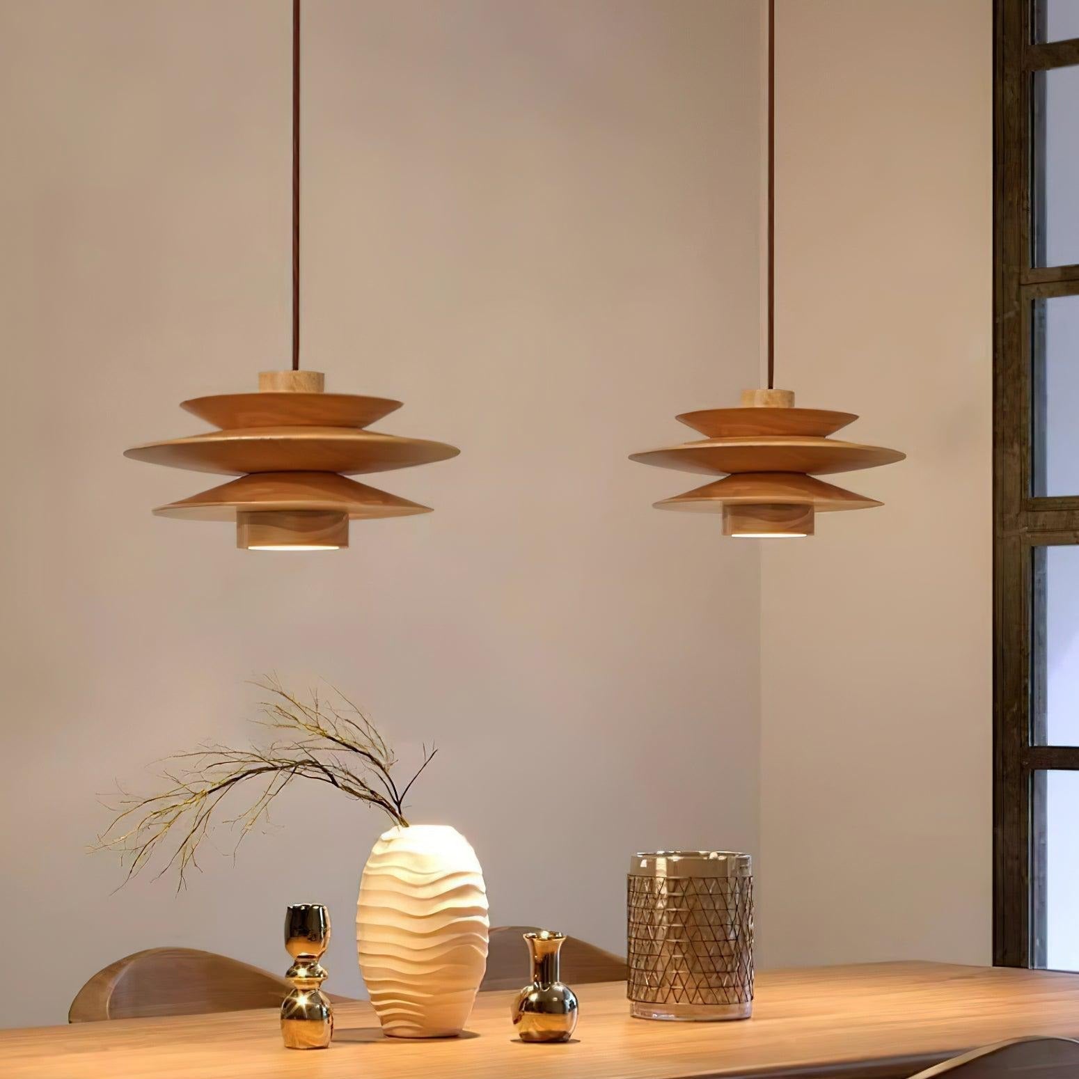 Axis Mid Century Walnut Pendant Light - Neutralighting